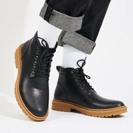 Giày Boot Nam MWC 8045 - Giày Boot Nam Da Trơn Kiểu Dáng Thắt Dây Thanh Lịch