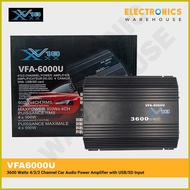 ◬ ✌ ◳ XxxV18 VFA6000U 3600 Watts 4/3/2 Channel Car Audio Power Amplifier with USB/SD Input