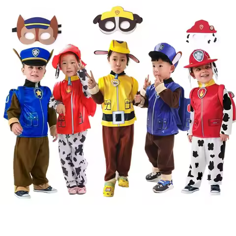 HAni 2025 Patrol Dog Kids Girls Costume Chase Mascot Rocky Zuma Skye Rubble Boys COS Clothing Childr