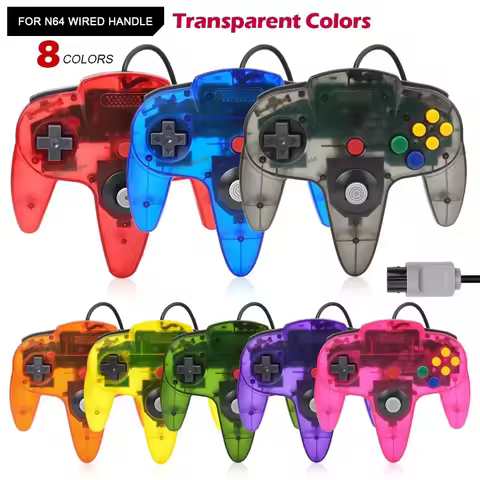 Hot Sales 8 Colors For N64 Controller Classic Wired Remote Control Gamepad Game Joystick Retro Video