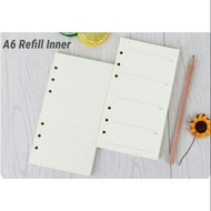A6 Planner Refills Inserts A6活页本内页芯 A6 Binder Refill A6 Loose Leaf Paper