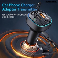 [SM]Car Charger Adapter Bluetooth-compatible 5.0 Digital Display QC3.0 Fast Charging Universal Auto USB Power Adapter MP3 Player Vehicle Supplies