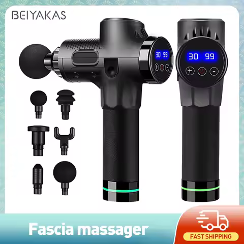 Electric Massage Gun LCD Display 30-speed Deep Tissue Percussion Muscle Massager To Relieve Pain Rel