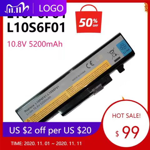 5200mAh Laptop Battery for Lenovo IdeaPad Y470 Y570A Y470A Y471 Y570 57Y6625 57Y6626 L10P6F01 L10C6F