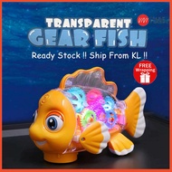 Gear Fish Toys Electronics Transparent Nemo Fish Toys With Lighting and Music for Little Kids Robo F