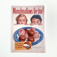 🇬🇧 1950s Macdonald Jaffa Munchmallow United Biscuits Retro UK Magazine Advertisement Vintage Ads Pos