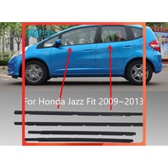 4PCS For HOND JAZZ 2009 2010 2011 2012 2013 Car Outside Window Moulding Weatherstrip Seal Belt Weath