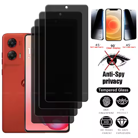 4Pcs For Moto G Stylus 5G 2024 Glass Moto G Stylus 2024 Glass Privacy Anti-Spy Screen Protector Moto