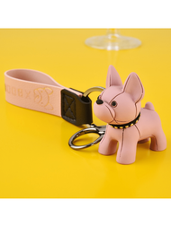1入組INS創意法國鬥牛犬漫畫鑰匙扣可愛的鬥牛犬＆柯基娃娃鑰匙鍊女士手提包吊飾