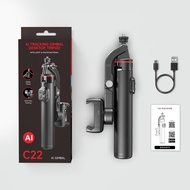 Gimbal Stabilizer untuk Telefon C22 AI Tracking 360° Rotasi Tripod 1.34m Selfie Stick Bluetooth 4.2 