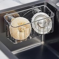 Multifunctional Sponge Holder for Kitchen Sink - Heavy Duty Suction Cup Sink Caddy Organizer Holds S