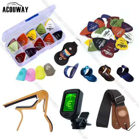 Guitar Accessories set kit Guitar Picks Guitar Capo Guitar Strap Tuner / Fingertip Protector /Guitar