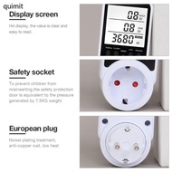 QUIM Digital Kilowatt Hour Meter With 90Day Memory 3680W Overloads Protections Backlits Display