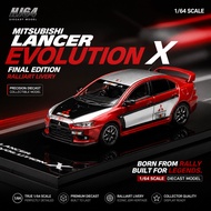 [READY STOCK] HJ64 HOBBY JAPAN 1/64 Mitsubishi Lancer Evolution X Final Edition Red Silver Ralliart 