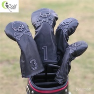 High Quality Black Skull Personality Golf Club Set Rod Head Protective Case Ball Cover Is Commonly U