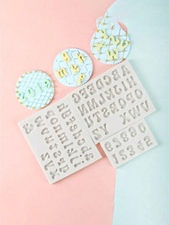 1入組，3D矽膠字母數字巧克力模具，適用於DIY蛋糕裝飾和烘焙 - 以數字、字母和翻糖為完美結合 - 廚房小工具和用品
