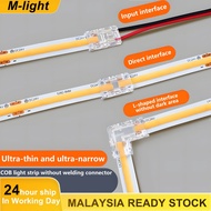 cob led connector 2pin led strip connector fixed clips no welding connector joint for 8mm flexible l