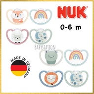 NUK Space Day & Night Baby pacifier 0-6 Months, Glow in the Dark with Additional Openings for Sensit