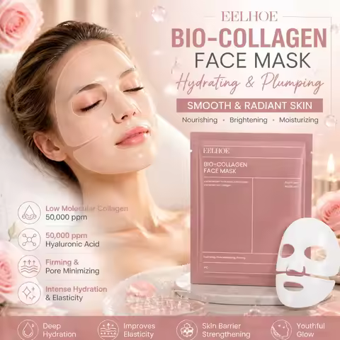 Eelhoe Facial Mask Moisturizing and Nourishing Facial Mask Mild Vc Whitening Collagen Anti-Aging Fac
