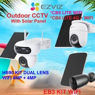 EZVIZ HB90 / CB8 LITE WIFI 4G  EB3 /+ Solar Panel  Wifi Smart Home 3MP Camera Sale With Solar Panel 