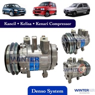 • Perodua Kancil / Kelisa / Kenari / Myvi 1.0 (Denso System) • Air Cond Compressor (New / Recond) • Winter Air •