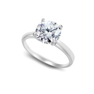Sterling Silver 3ct Round-Cut Solitaire Cubic Zirconia Engagement CZ Bridal Ring