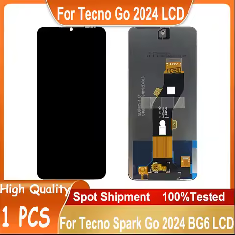 6.6" AMOLED For Tecno Spark Go 2024 BG6 LCD Display Screen Touch Digitizer Assembly Panel Replacemen