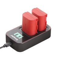 [KingMa] 2000mAh LP-E6NH Batteries (two) with Dual Smart LCD Display Charger for CANON EOS / LPE6NH 