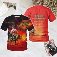 T-shirt for Men Metal Rock OZZY Osbourne Striped 3d T-shirt for Men Fashion T-shirt for Men GYM Clot