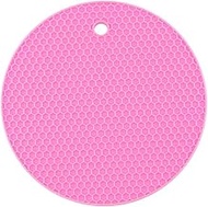 Cabilock Teapot Mat Concrete Moulds Paving Trivets Table Placemat Hot Dish Mat Hot Pan Pad Multi Purpose Silicone Mat Trivet Pot Holder Grill Mat Honeycomb Heat-resistant Mat Pink