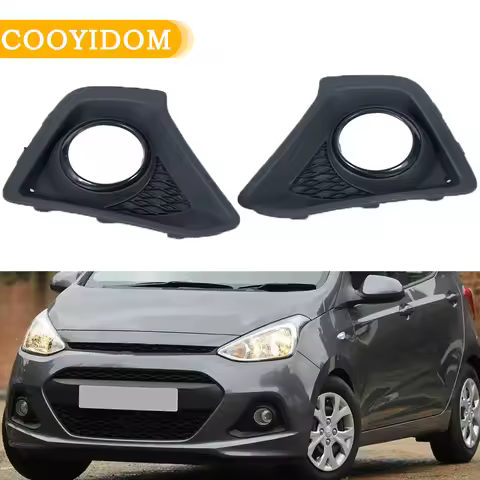 Foglight Cover For Hyundai i10 2014 2015 2016 2017 2018 2019 Black Fog lamp Shade Bezel Headlight Te