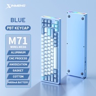 XINMENG M71 V2 Aluminum Mechanical Keyboard Wireless 68% Layout GASKET Hot Swappable Custom Keyboard