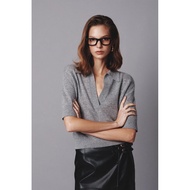 DPS Genuine Korean Dongdaemun Korea Daigou elborn Italian Cashmere Collar Short-Sleeved Top coco m.m