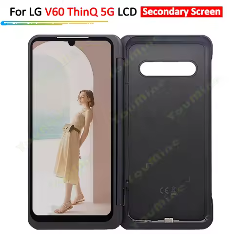Tested for LG V60 ThinQ 5G LCD Dual Screen Secondary screen With Frame magnetic adapter For LG V60 d