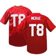 McRae T8 Retro Football Jersey, Embroidered Vintage American Football Shirt, Comfortable Durable Loo