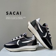 [二手] NIKE X LD WAFFLE SACAI BLACK 黑灰白 黑灰雙勾 24.5CM BV0073-001 裸鞋  (Z1315)