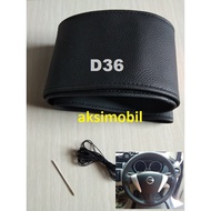 STEERING WHEEL CAR STEERING WHEEL COVER BLACK STITCHING MBTECH UK 36CM