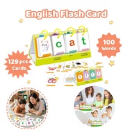 129Pcs Phonics English Flash Card CVC Words Vowel Consonant Desk Calendar Educational Learning Cards