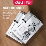 Deli Dmast Drawing Block Sketchbook Drawing Book Buku Lukis Double Coil Sketch Pad 60 sheets 160 gsm