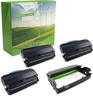 Green2Print 3x Toner, 1x Drum Unit 3x 9000, 1x 30000 pages replaces Dell 593-10338, DM631, Lexmark E