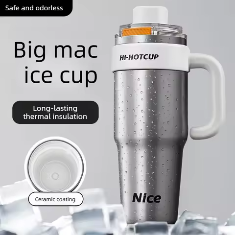 Ice King Cup Insulated Travel Mug with Straw, Car Cup, Large Size, High Capacity, Extra Large Capaci