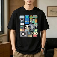 80s 90s Video Game cotton t-shirt men 80s anime 2000s Colorful University Pop Culture shirt harajuku