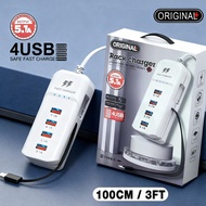 66W 4-Port USB Charging Hub, GaN Fast Wall Charger for Gaming Devices Nintendo Switch iPhone Android