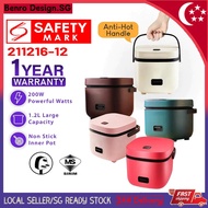 SG【READY STOCK】1.2L Mini Rice Cooker Rice Cooker Steamer Non-stick Portable Rice Cooker