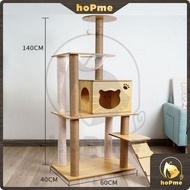 [140cm] Space Capsule Nest with Cat Wood Box and Climbing Cat Tree Cat Nest Cat Scratch Trees Sisal Column Cat Tree