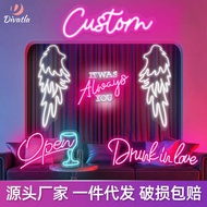 Led Neon Light Acrylic Luminous Character Door Head Signboard Advertising Modeling Light ins Style i