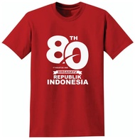 KAOS ATASAN OBLONG PRIA DEWASA DISTRO LENGAN PENDEKKAOS 17 AGUSTUS HUT RI-80 PAKAIAN XS-XXL-612