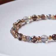 黑金超七 黑骨幹太陽石 拉長石 招財 好人緣手鍊