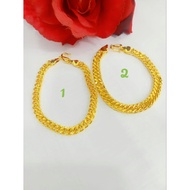 [ACCPEKANBARU] 24K CRYSTAL PLATED DRAGON SCALE CHAIN BRACELET + 24K GOLD PLATED