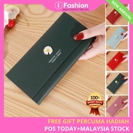 iFASHION Women 4Ever Young Fold Over Long Wallet PU Purses Pouch Wanita Dompet Kulit Lipat Nipis Pan